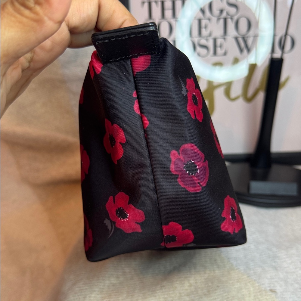 Kate Spade Black and Pink Floral Cosmetic Bag - Picture 5 of 5